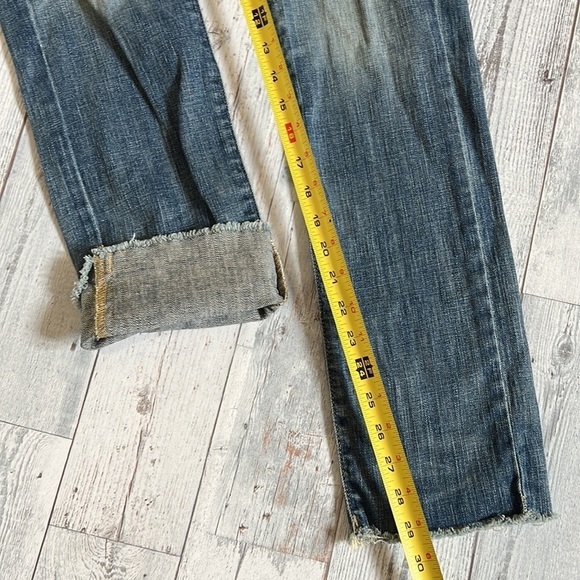 MOSSIMO BOYFRIEND‎ RAW HEM DISTRESSED STRETCH JEANS SIZE 2 - Picture 13 of 13